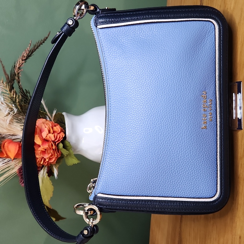 Kate Spade Hudson Colorblocked Pebbled Leather Small Convertible Crossbody NWOT - Picture 2 of 13